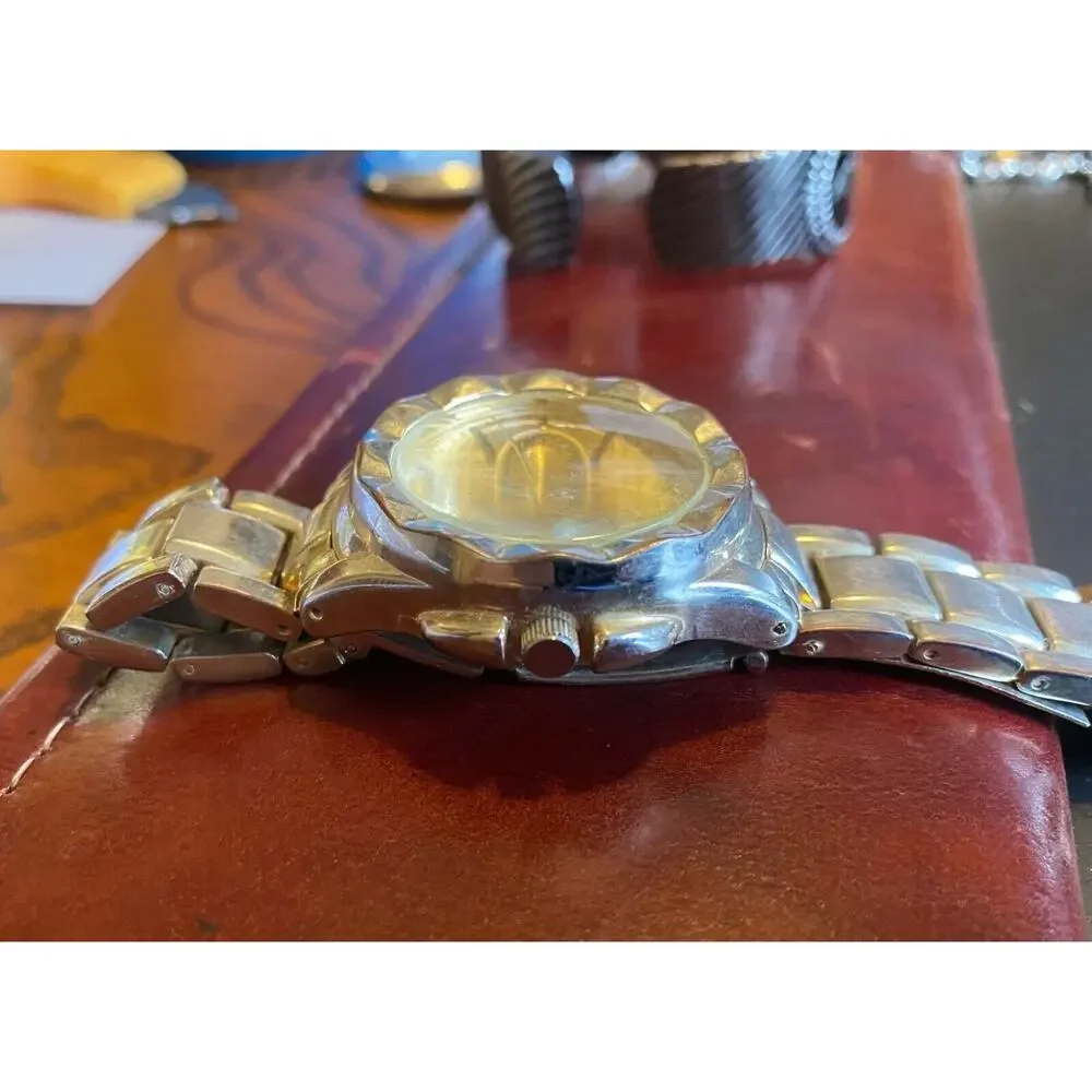Women's 40mm Decree Watch, Silver Tone with Gold Tone Face, Thick Case
